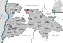 Läget för Heuweiler i Landkreis Breisgau-Hochschwarzwald