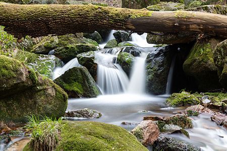 Ilse falls in the Ilse valley in Harz National Park near Ilsenburg, Saxony-Anhalt, Germany