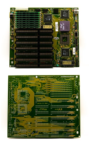 File:Intel i386DX-25 IV Motherboard Front-Back.jpg