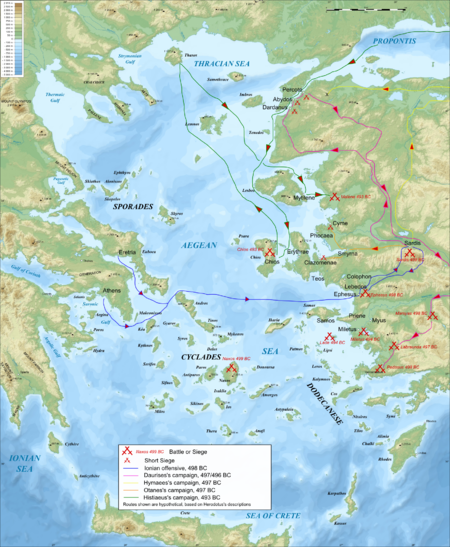 Main events of the Ionian Revolt Ionian Revolt Campaign Map.png