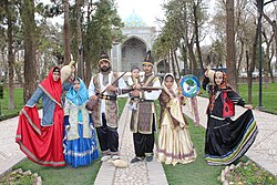Iranian family,gathered together wearing traditional clothes - Nishapur - Nowruz2014.JPG