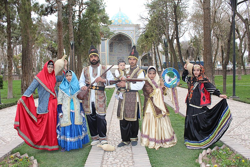 File:Iranian family,gathered together wearing traditional clothes - Nishapur - Nowruz2014.JPG
