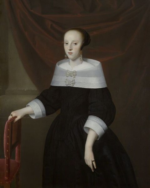 File:Isaack Luttichuys - Portret van mogelijk Elisabeth van Dobben (^-1667) - 11246-A-B - Museum Rotterdam.jpg