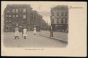 Haarlemmerplein 1 rechts van de ingang Haarlemmerdijk (circa 1895)