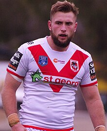 Host playing for St. George Illawarra in 2018 Jacob Host St George Illawarra.jpg