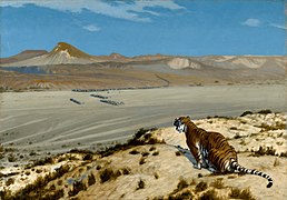 Tigre à l’affût de Jean-Léon Gérôme.