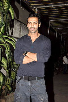 Abraham in 2013. John Abraham at the screening of 'Madras Cafe'.jpg