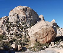 South Astro Dome formation in Joshua Tree National Park is climbed in two pitches