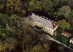 A kastély légifotója