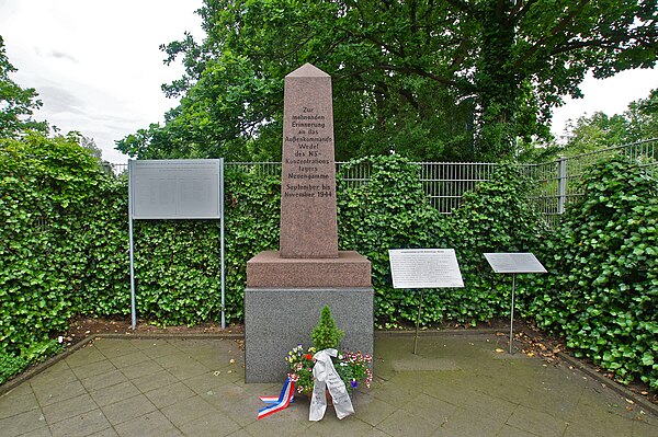 Memorial at the site of the local subcamp of the Neuengamme concentration camp