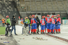 Time-out i andra halvlek.