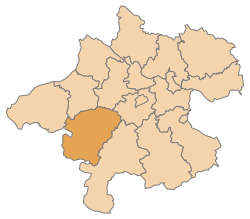Lage des Bezirks Bezirk Vöcklabruck im Bundesland Oberösterreich (anklickbare Karte)