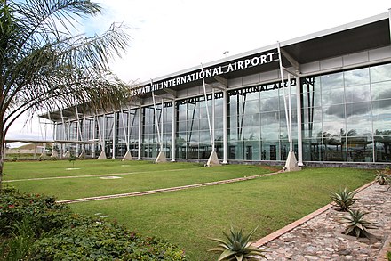 The terminal of King Mswati III Int. Airport