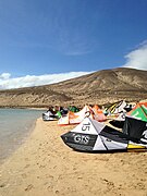 Kitesurfing auf Fuerteventura, Kanarische Inseln, Spanien