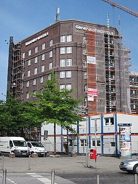 Klockmannhaus während des Umbaus zum Hostel im Jahr 2011