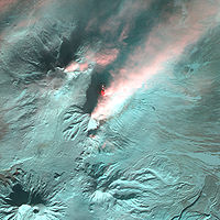 תמונת לווין של הר הגעש קלוצ'ווסקיה ספוקה בקמצ'טקה
