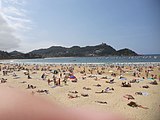 Euskara: Kontxako hondartza Català: Platja de la Kontxa, a Sant Sebastià.