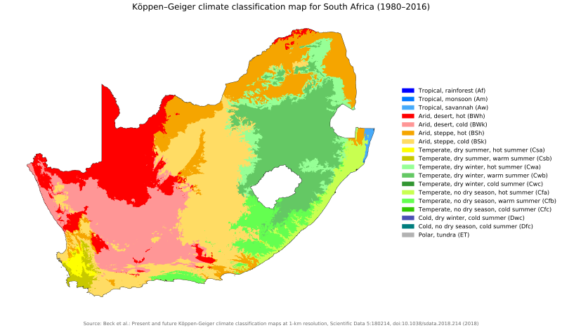 Physical Map Of South Africa Grade 5 Climate Of South Africa - Wikipedia