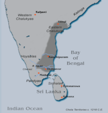 Chola kingdom under Kulothunga III Kulothunga3 territories.png