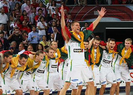 Lithuania men's national basketball team is ranked eighth worldwide in FIBA Rankings.