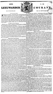 Miniatuur voor Bestand:Leeuwarder courant 24-09-1833 (IA ddd 010582092 mpeg21).pdf