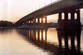 Ленинградский мост, вид на Левобережье