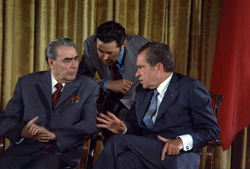 Con Nixon nel 1973 durante una visita negli Stati Uniti