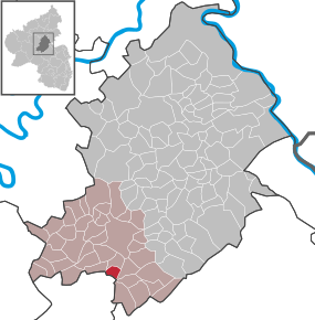 Poziția Lindenschied pe harta districtului Rhein-Hunsrück-Kreis