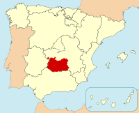 Provinco Reĝurbo (Ciudad Real) sur la mapo de Hispanio