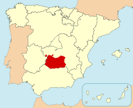 Ligging van Ciudad Real in Spanje