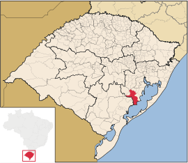 Location of Camaquã in Rio Grande do Sul