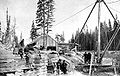 Lock construction at Canal Flats, 1888