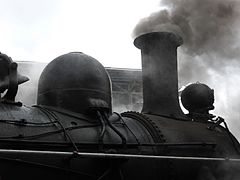 Locomotora de vapor número 607, año 1913, que en 2015 encabezaba el Tren del Recuerdo. Encendida el Día del Patrimonio Cultural de 2016.