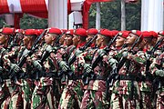 Indonesian Army Kopassus soldiers with their Darah Mengalir camo