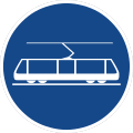 Lane reserved for trams