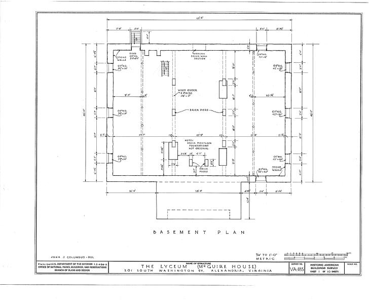 File:Lyceum, 201 South Washington Street, Alexandria, Independent City, VA HABS VA,7-ALEX,56- (sheet 1 of 10).tif