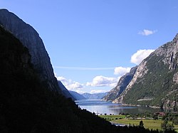 Lysefjorden'in görünümü