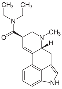 Lysergic acid diethylamide (LSD) Lysergsaurediethylamid (LSD).svg