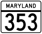 Marcador de la ruta 353 de Maryland