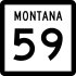 Montana Highway 59 Markierung