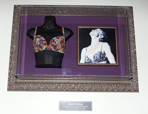 Madonna bra in Hard Rock display