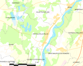 Poziția localității Châtillon-la-Palud