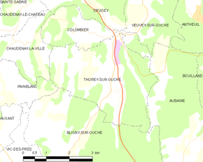 Poziția localității Thorey-sur-Ouche