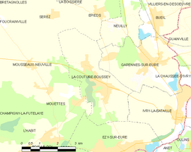 Mapa obce La Couture-Boussey