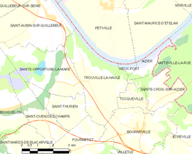 Mapa obce Trouville-la-Haule