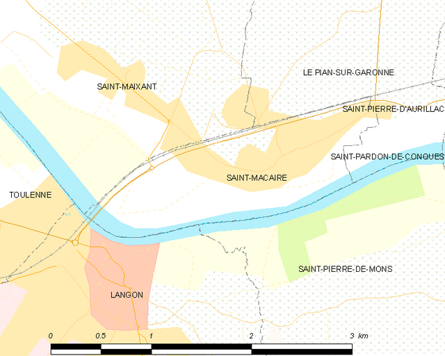 Poziția localității Saint-Macaire
