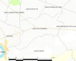Poziția localității Saint-Pey-d'Armens