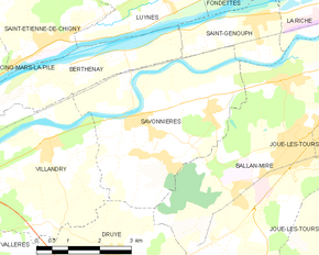Poziția localității Savonnières