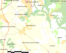 Mapa obce Vergongheon
