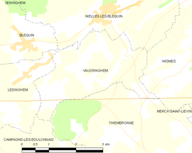 Mapa obce Vaudringhem